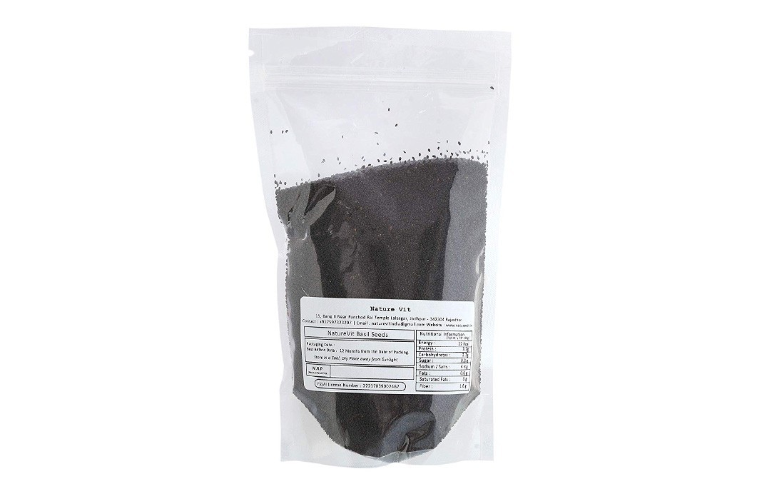 Nature Vit Tukmariya Basil Seeds    Pack  1.8 kilogram